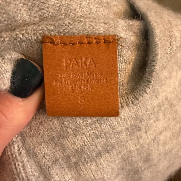 Paka The Hoodie Alpaca Gray Handmade Pullover Small Unisex Peru - Picture 10 of 10